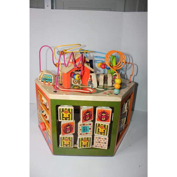 B. toys Wooden Activity Cube - Youniversity A School-Themed Activity Center - Picture 2 of 6